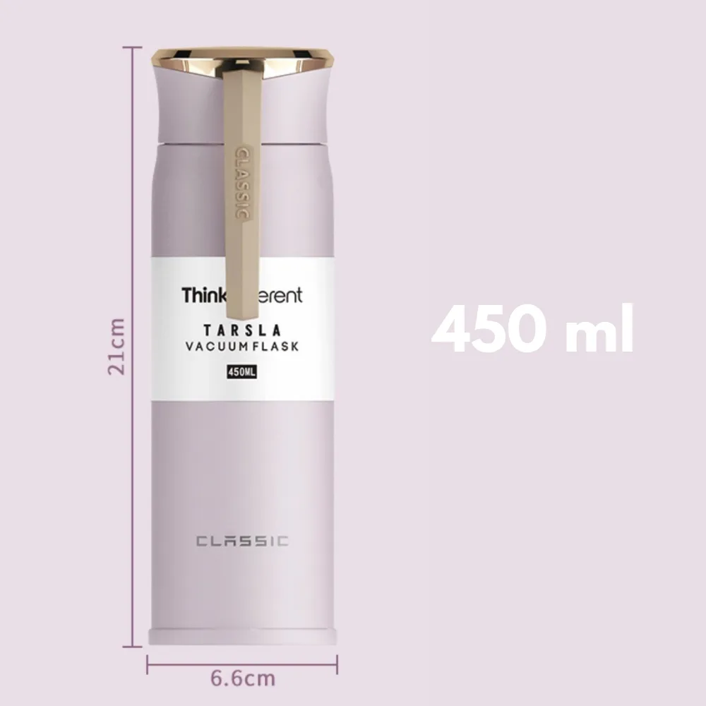 Homlly Tarsla Double Insulated  Travel Tumbler Gold Cap (450ml)