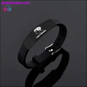 I Can't Breath Bracelets Black Stainless Steel Silicone