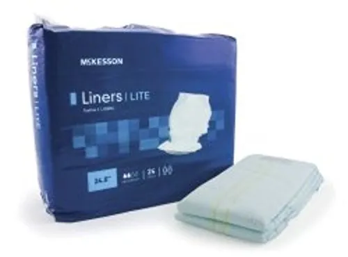 Incontinence Liner McKesson 24.5" Length Light Absorb. Polymer Unisex (CASE)