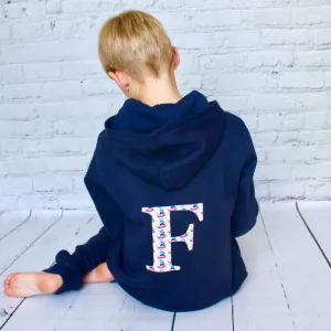 Initial onesie with knee patches