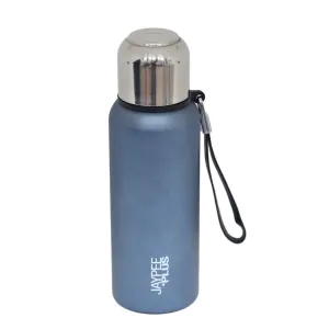 Jaypee Plus Quebec 700 Stainless Steel Water Bottle with Steel lid and Stopper, 700 ml, Blue