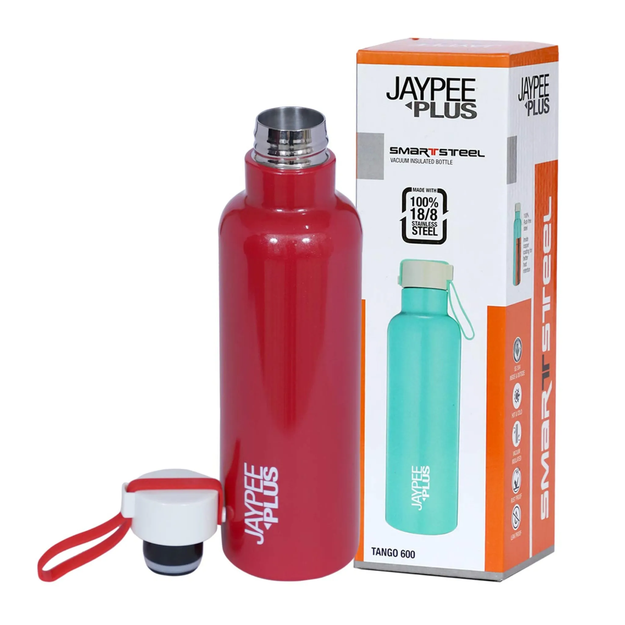 Jaypee Plus Tango 600 Stainless Steel Water Bottle, 500 ml, Cherry