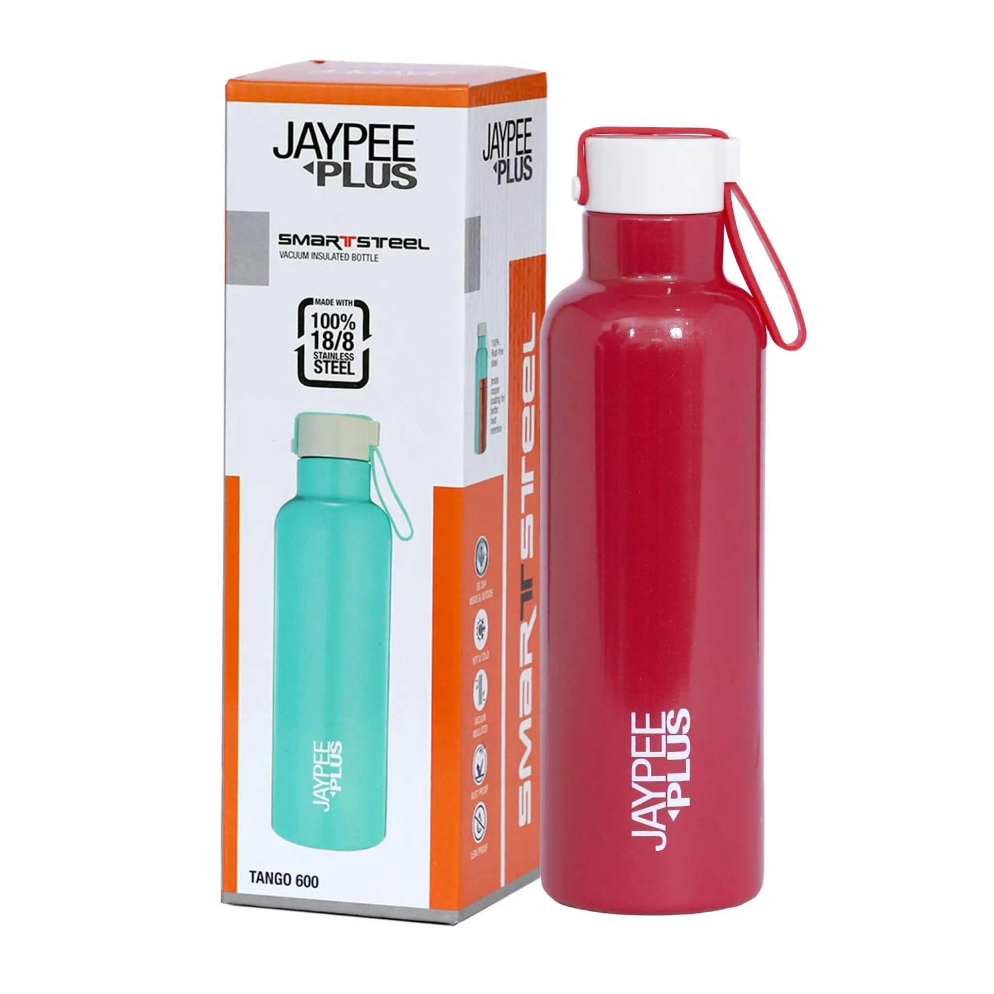 Jaypee Plus Tango 600 Stainless Steel Water Bottle, 500 ml, Cherry