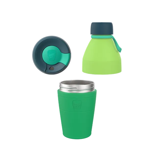 KeepCup Helix Set - Insulated Stainless Steel Cup and Water Bottle