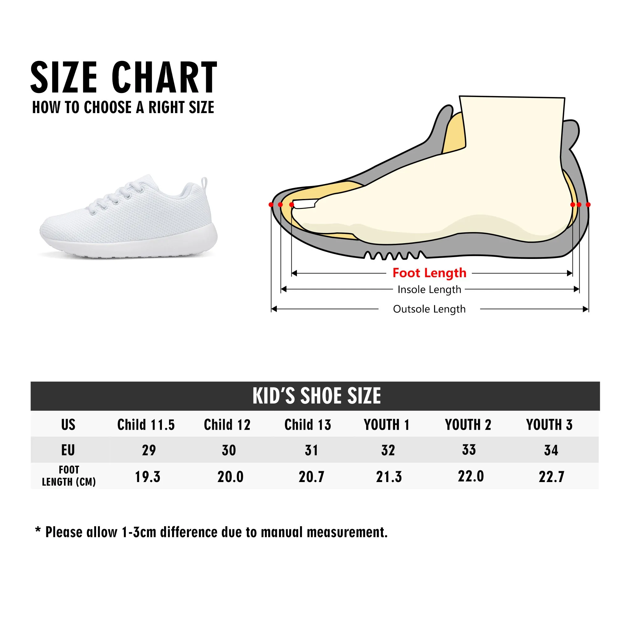 Kids Lace-up Athletic Sneakers
