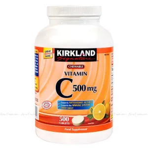 Kirkland Vitamina C (0,0176 oz), Tangy Naranja, Chewable Tablets, 1000 unidades