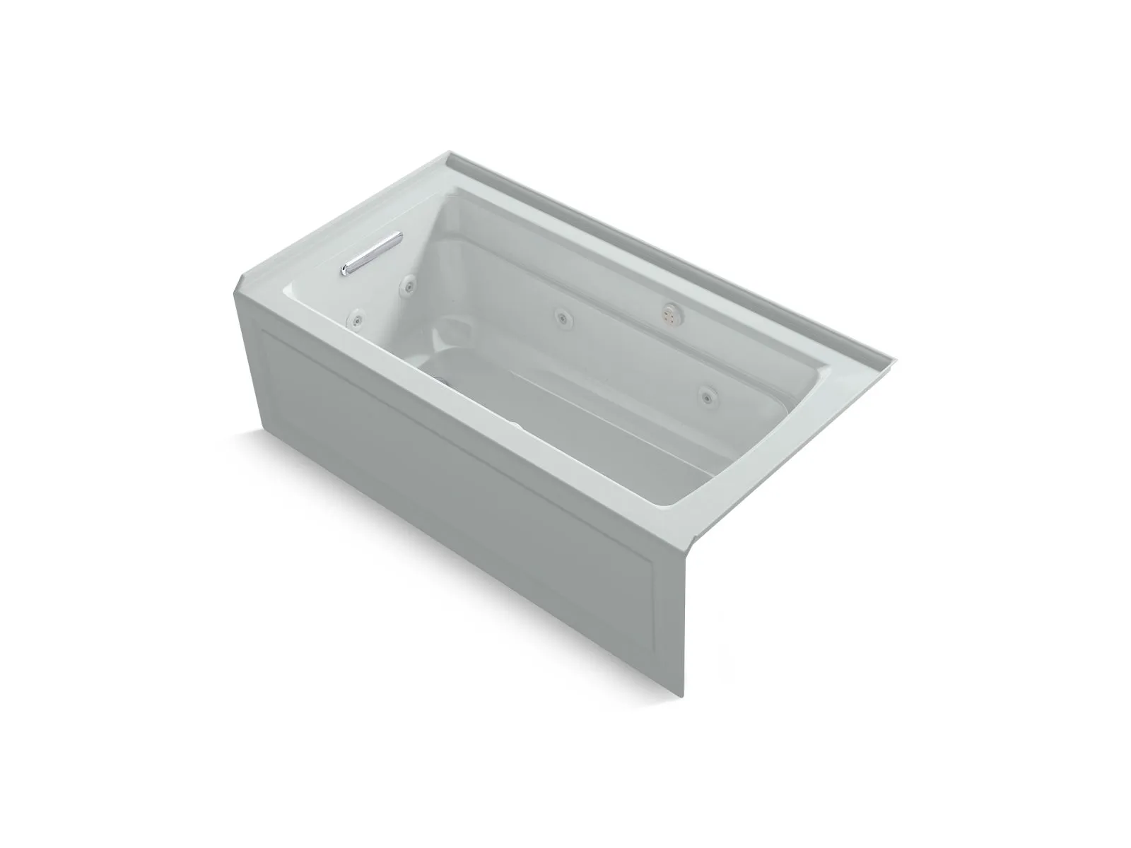 KOHLER K-1122-XGHLA Archer 60" x 32" alcove Heated BubbleMassage air bath and whirlpool, left drain
