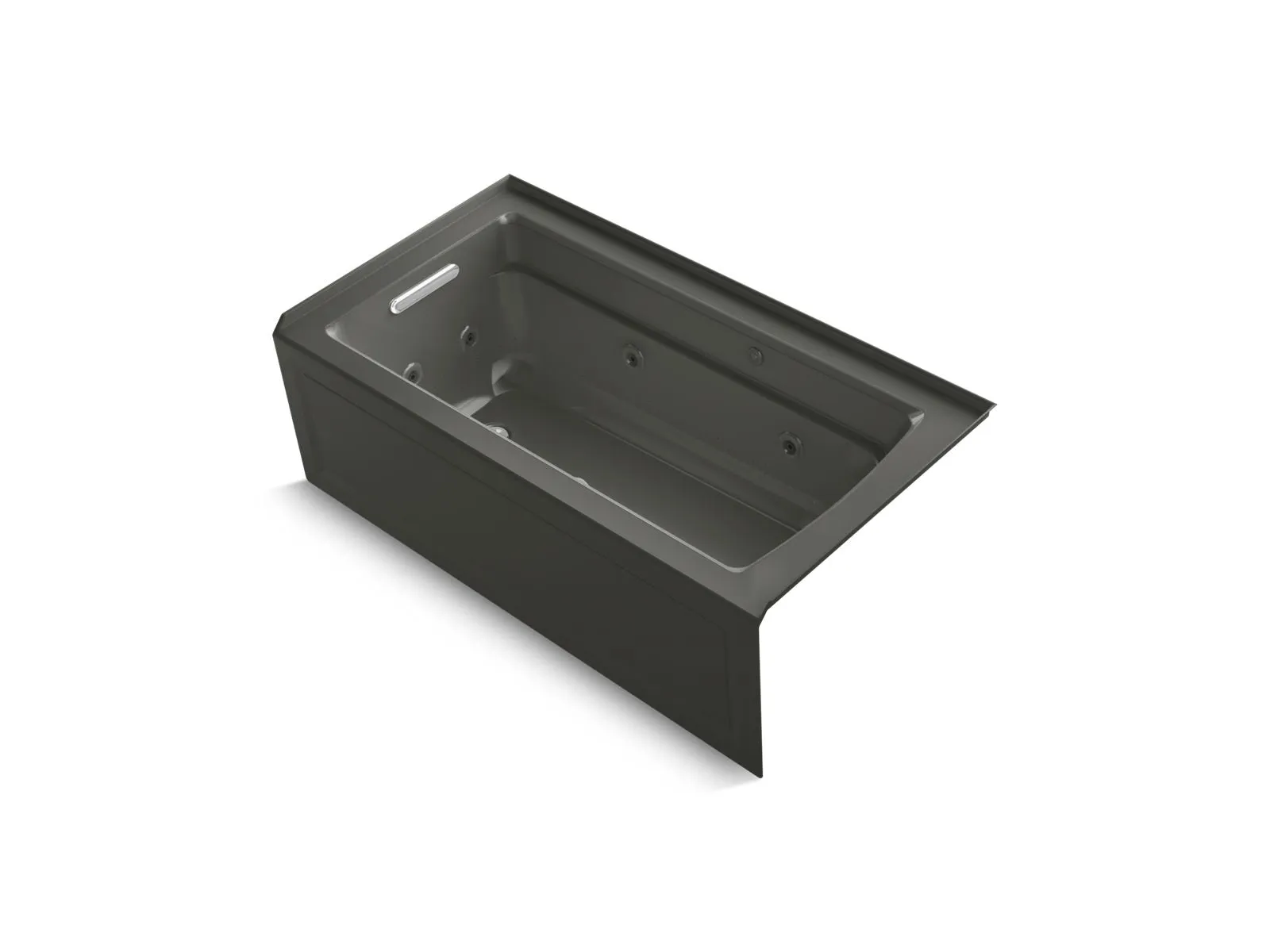 KOHLER K-1122-XGHLA Archer 60" x 32" alcove Heated BubbleMassage air bath and whirlpool, left drain