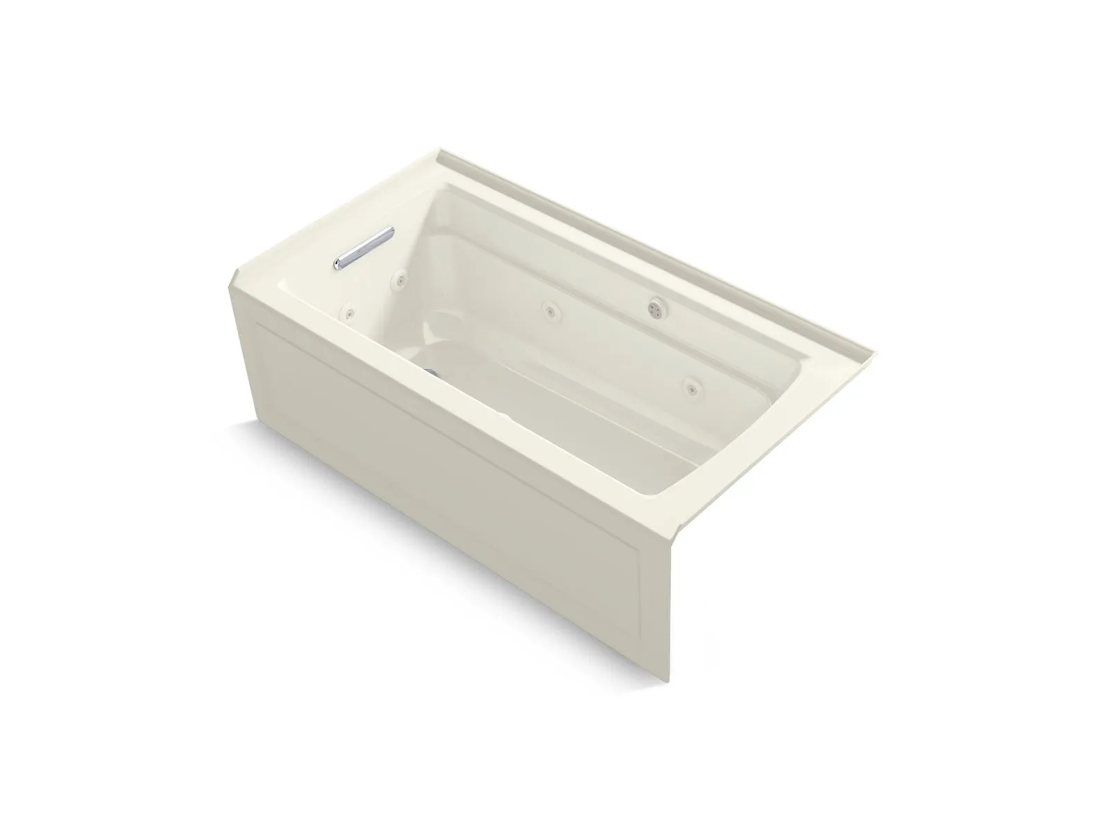 KOHLER K-1122-XGHLA Archer 60" x 32" alcove Heated BubbleMassage air bath and whirlpool, left drain