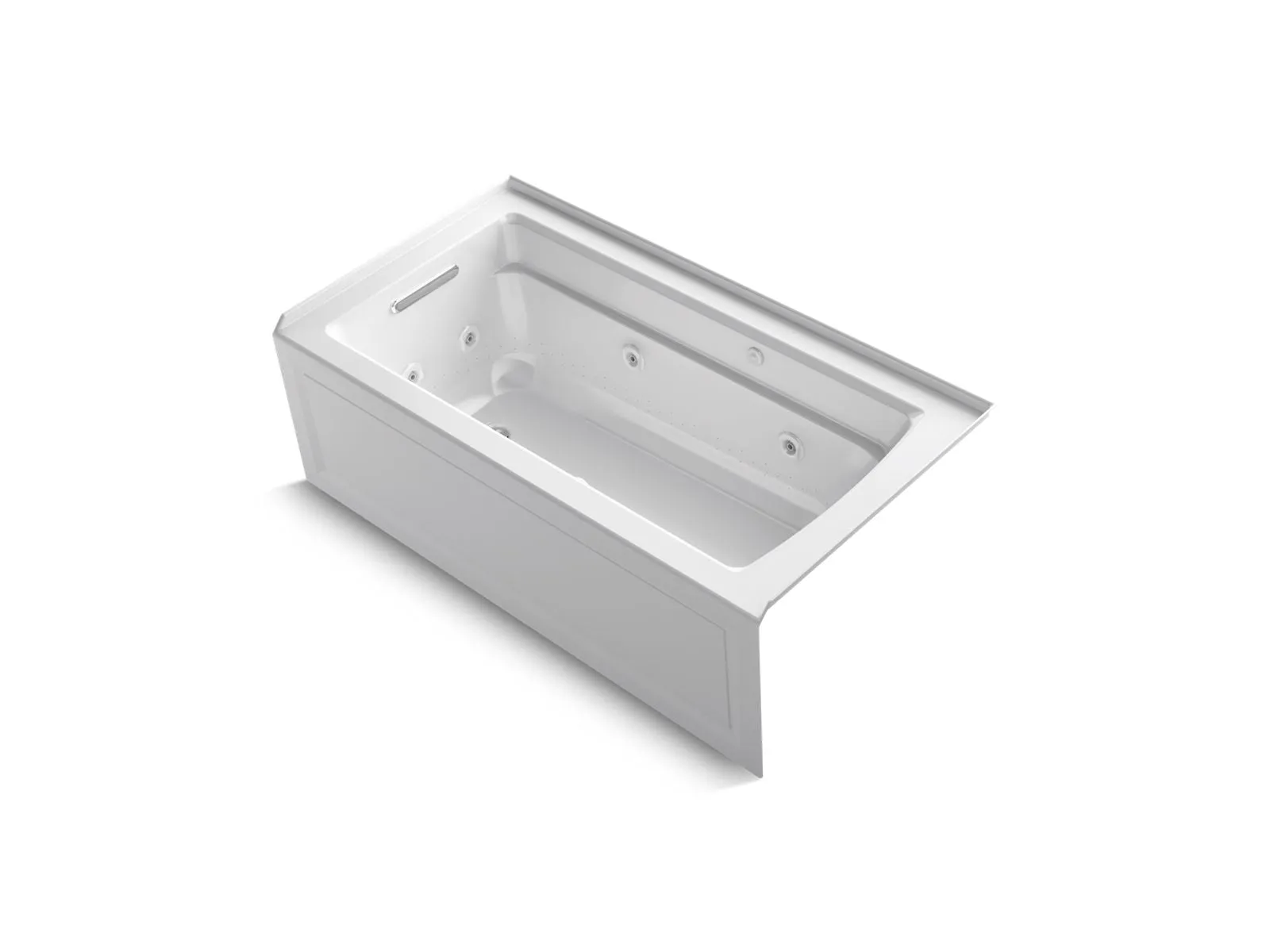 KOHLER K-1122-XGHLA Archer 60" x 32" alcove Heated BubbleMassage air bath and whirlpool, left drain