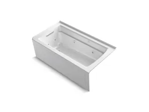 KOHLER K-1122-XGHLA Archer 60" x 32" alcove Heated BubbleMassage air bath and whirlpool, left drain