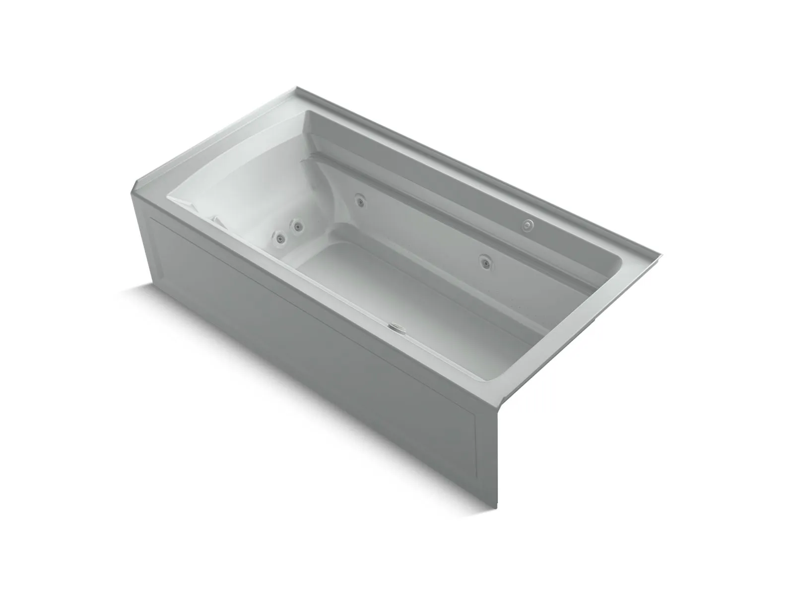 KOHLER K-1124-XGHRA Archer 72" x 36" alcove Heated BubbleMassage air bath and whirlpool, right drain