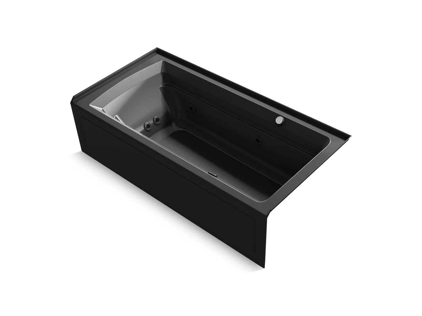KOHLER K-1124-XGHRA Archer 72" x 36" alcove Heated BubbleMassage air bath and whirlpool, right drain