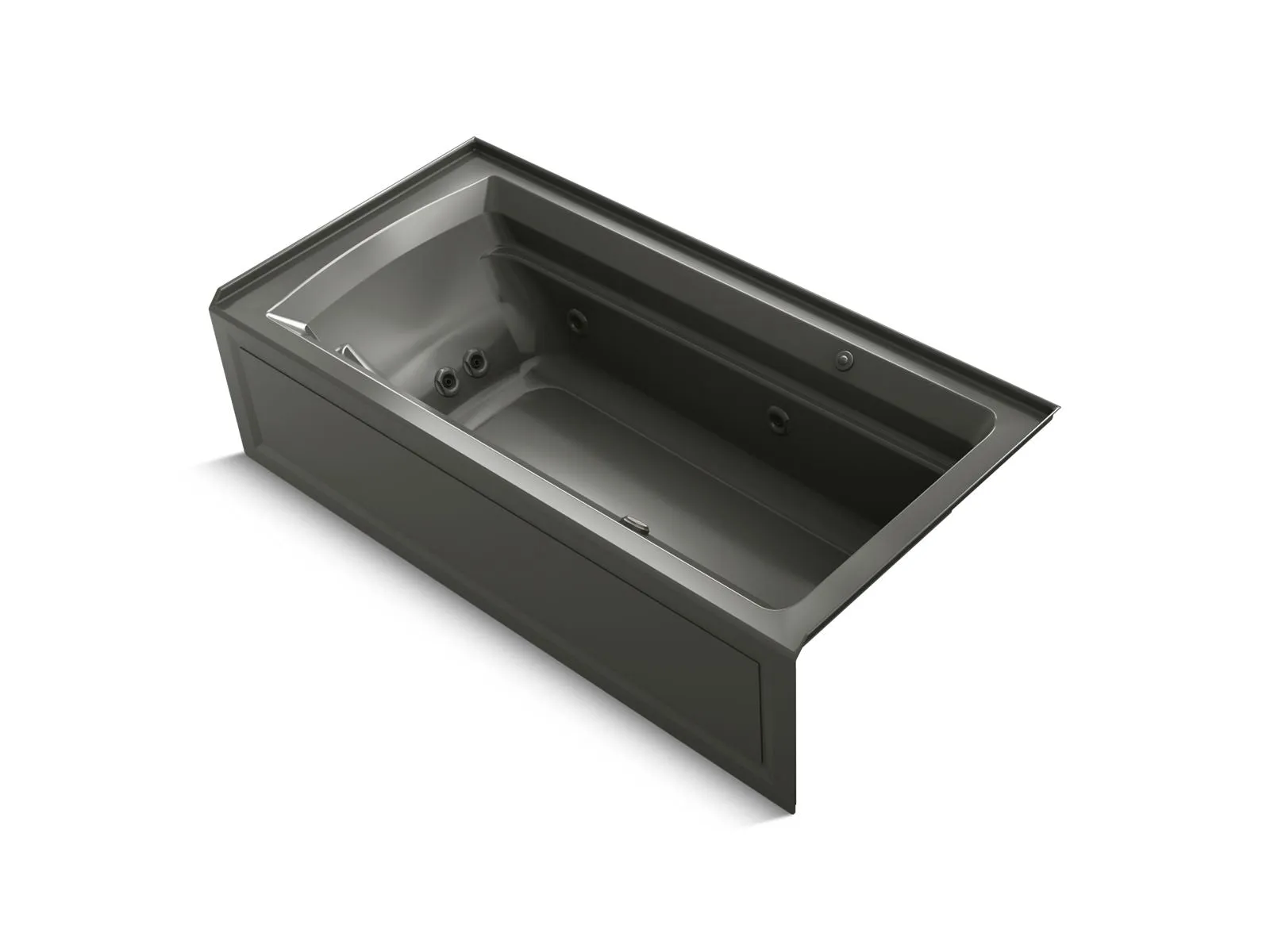 KOHLER K-1124-XGHRA Archer 72" x 36" alcove Heated BubbleMassage air bath and whirlpool, right drain