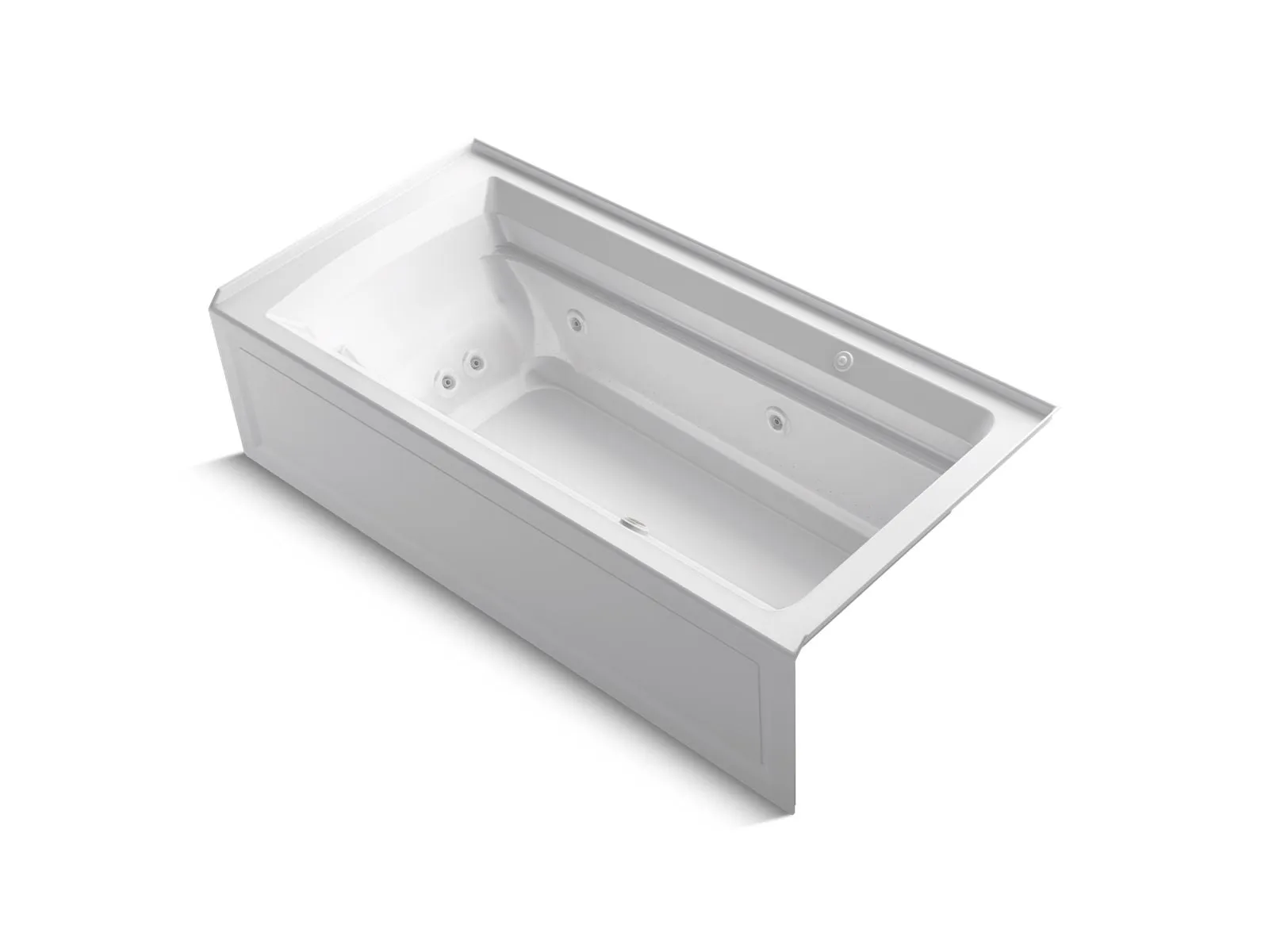 KOHLER K-1124-XGHRA Archer 72" x 36" alcove Heated BubbleMassage air bath and whirlpool, right drain