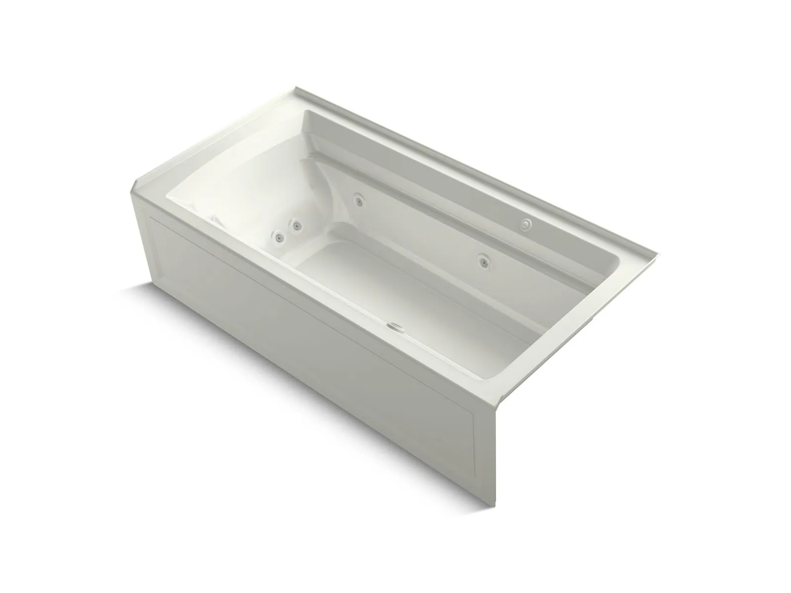 KOHLER K-1124-XGHRA Archer 72" x 36" alcove Heated BubbleMassage air bath and whirlpool, right drain