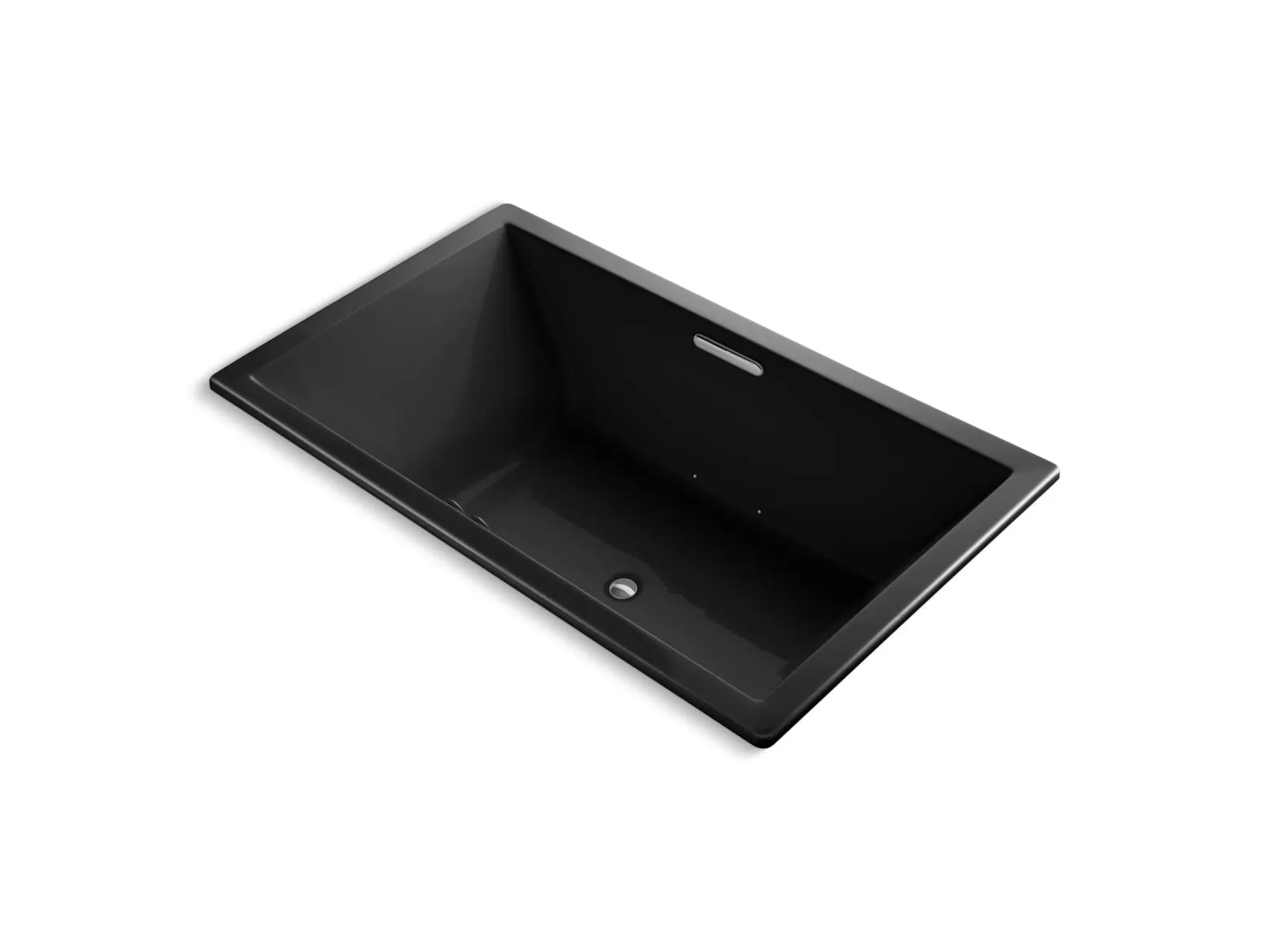 KOHLER K-1174-GHW Underscore 72" x 42" drop-in Heated BubbleMassage air bath with Bask heated surface