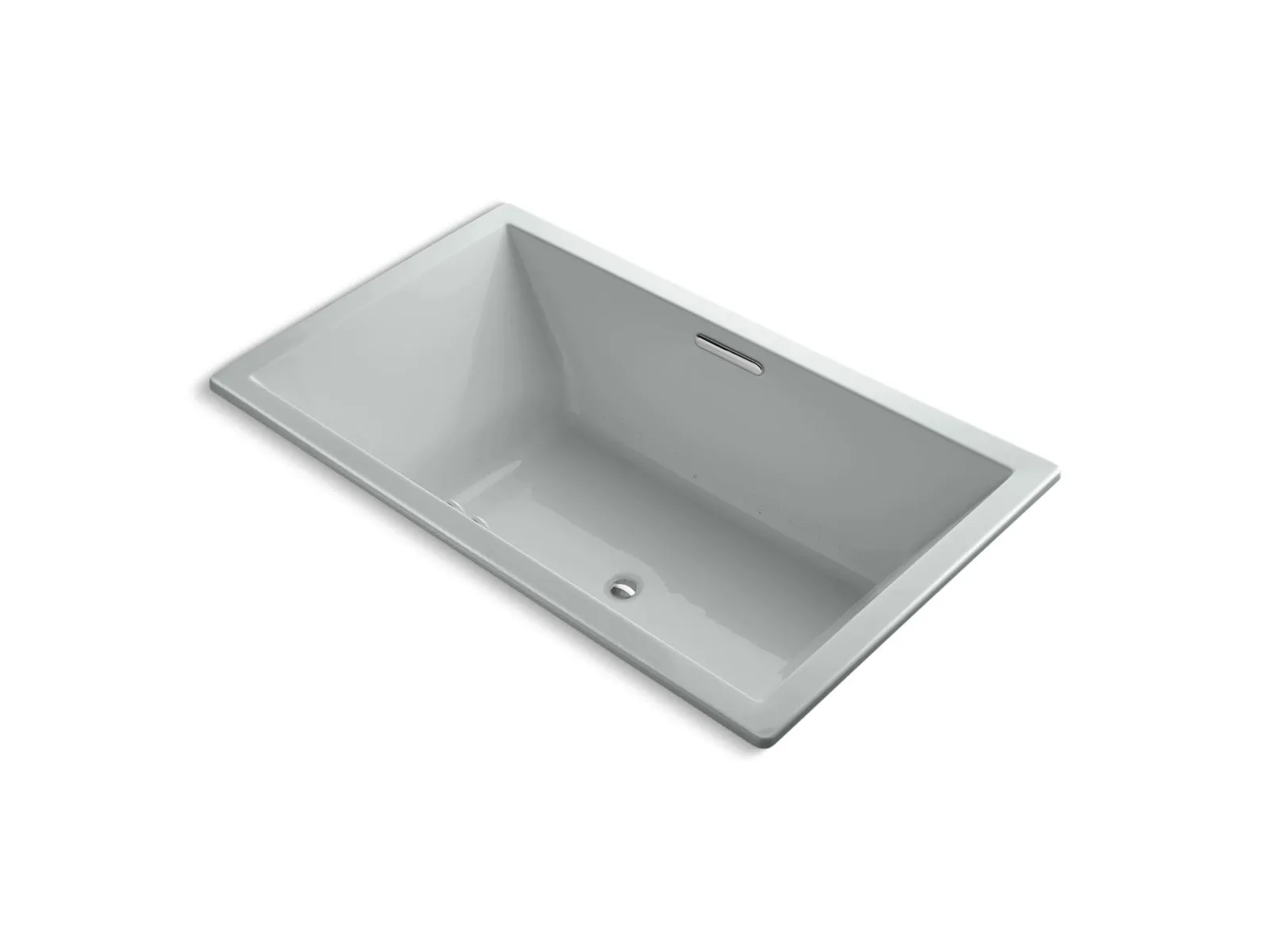 KOHLER K-1174-GHW Underscore 72" x 42" drop-in Heated BubbleMassage air bath with Bask heated surface