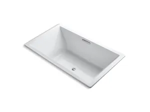 KOHLER K-1174-GHW Underscore 72" x 42" drop-in Heated BubbleMassage air bath with Bask heated surface