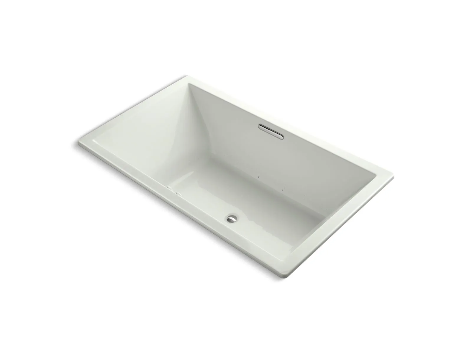 KOHLER K-1174-GHW Underscore 72" x 42" drop-in Heated BubbleMassage air bath with Bask heated surface