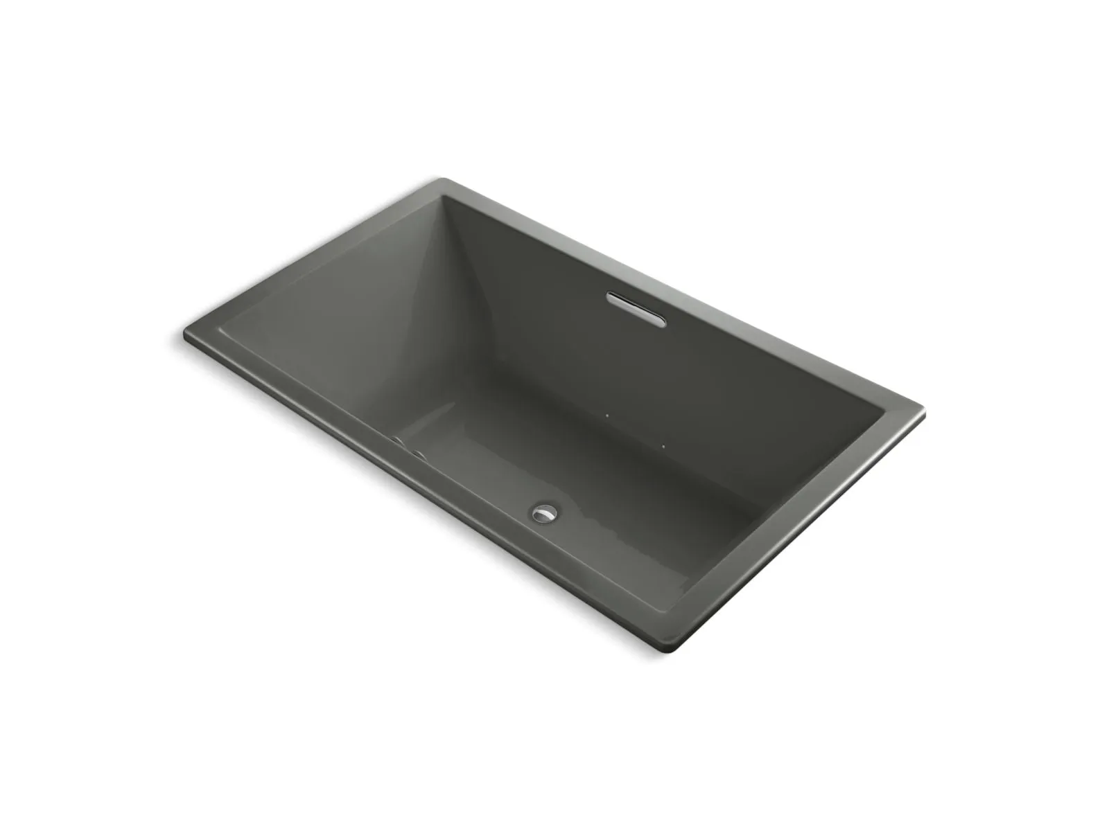 KOHLER K-1174-GHW Underscore 72" x 42" drop-in Heated BubbleMassage air bath with Bask heated surface