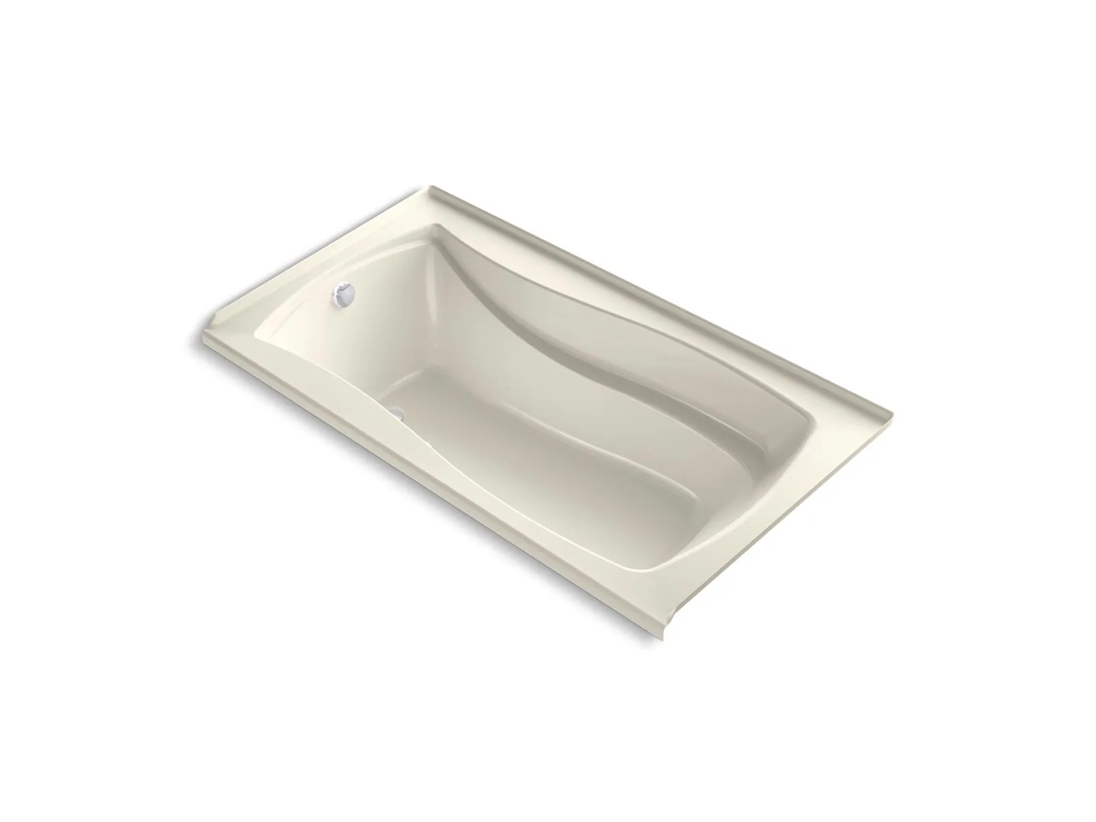 KOHLER K-1224-GHLW Mariposa 66" x 36" alcove Heated BubbleMassage air bath with Bask heated surface, left drain