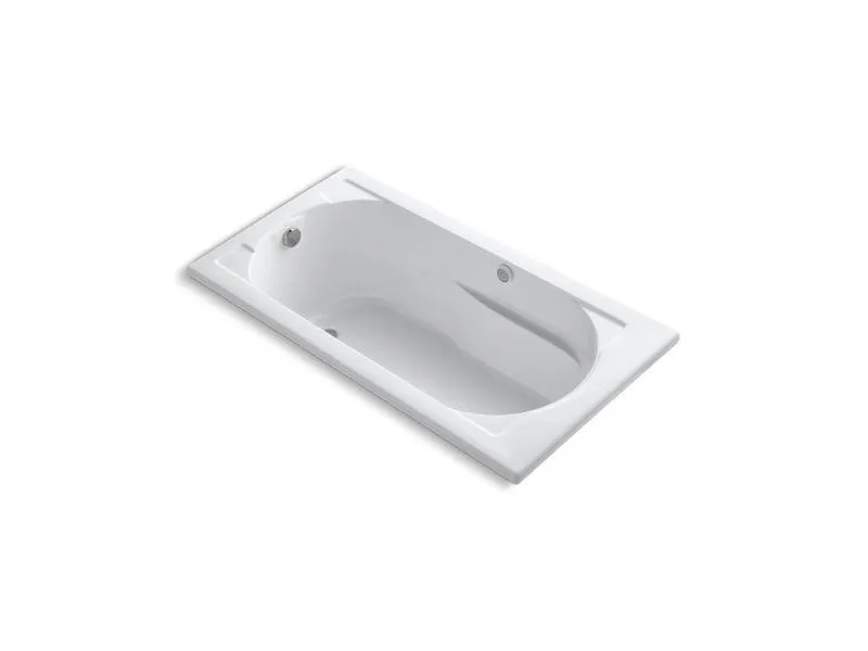 KOHLER K-1357-GH Devonshire 60" x 32" Heated BubbleMassage air bath with reversible drain