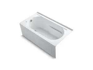 KOHLER K-1357-GHLAW Devonshire 60" x 32" Heated BubbleMassage air bath with Bask, alcove, left drain