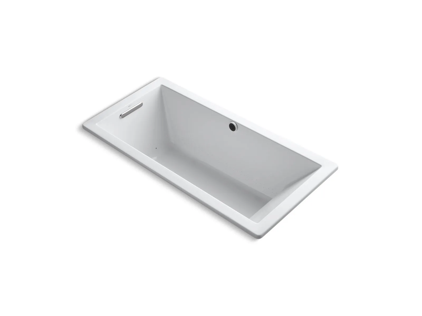 KOHLER K-1822-GHW Underscore 66" x 32" drop-in Heated BubbleMassage air bath with Bask heated surface