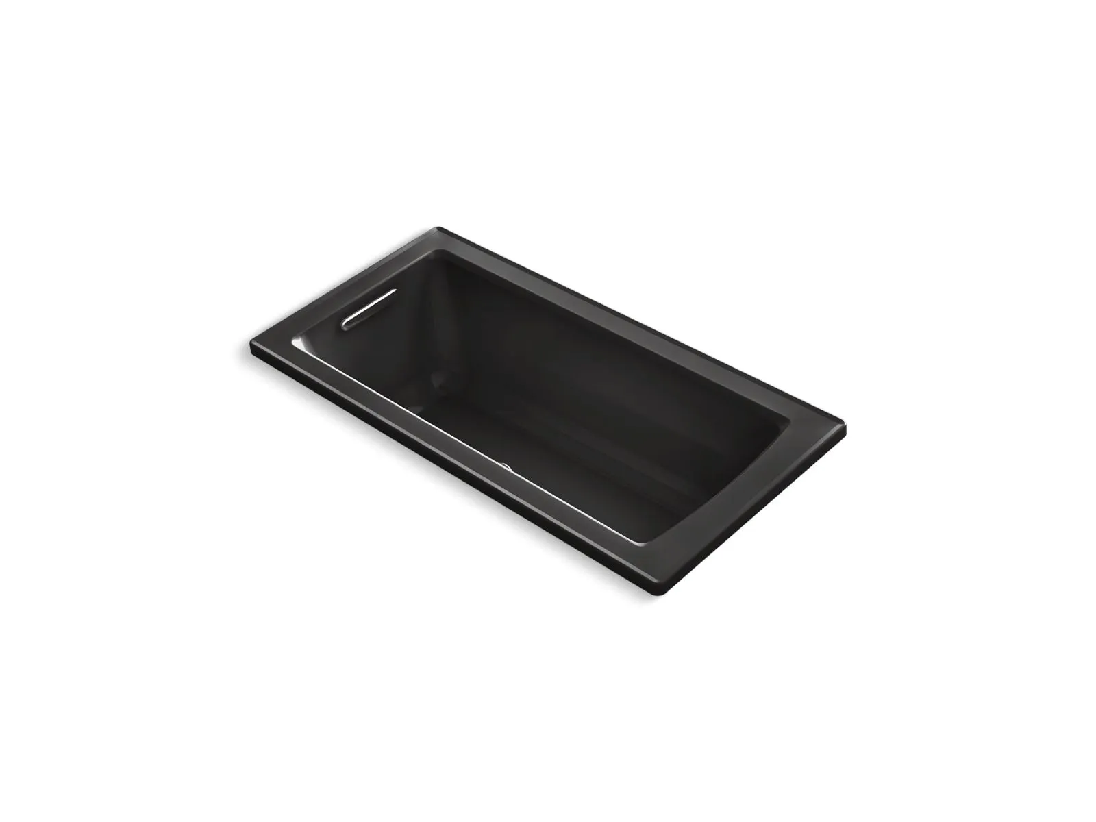 KOHLER K-1947-GHW Archer 60" x 30" drop-in Heated BubbleMassage air bath with Bask heated surface