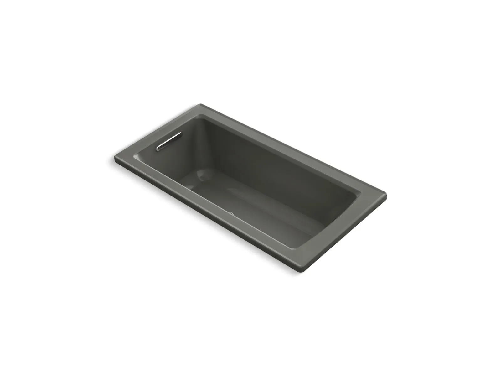 KOHLER K-1947-GHW Archer 60" x 30" drop-in Heated BubbleMassage air bath with Bask heated surface