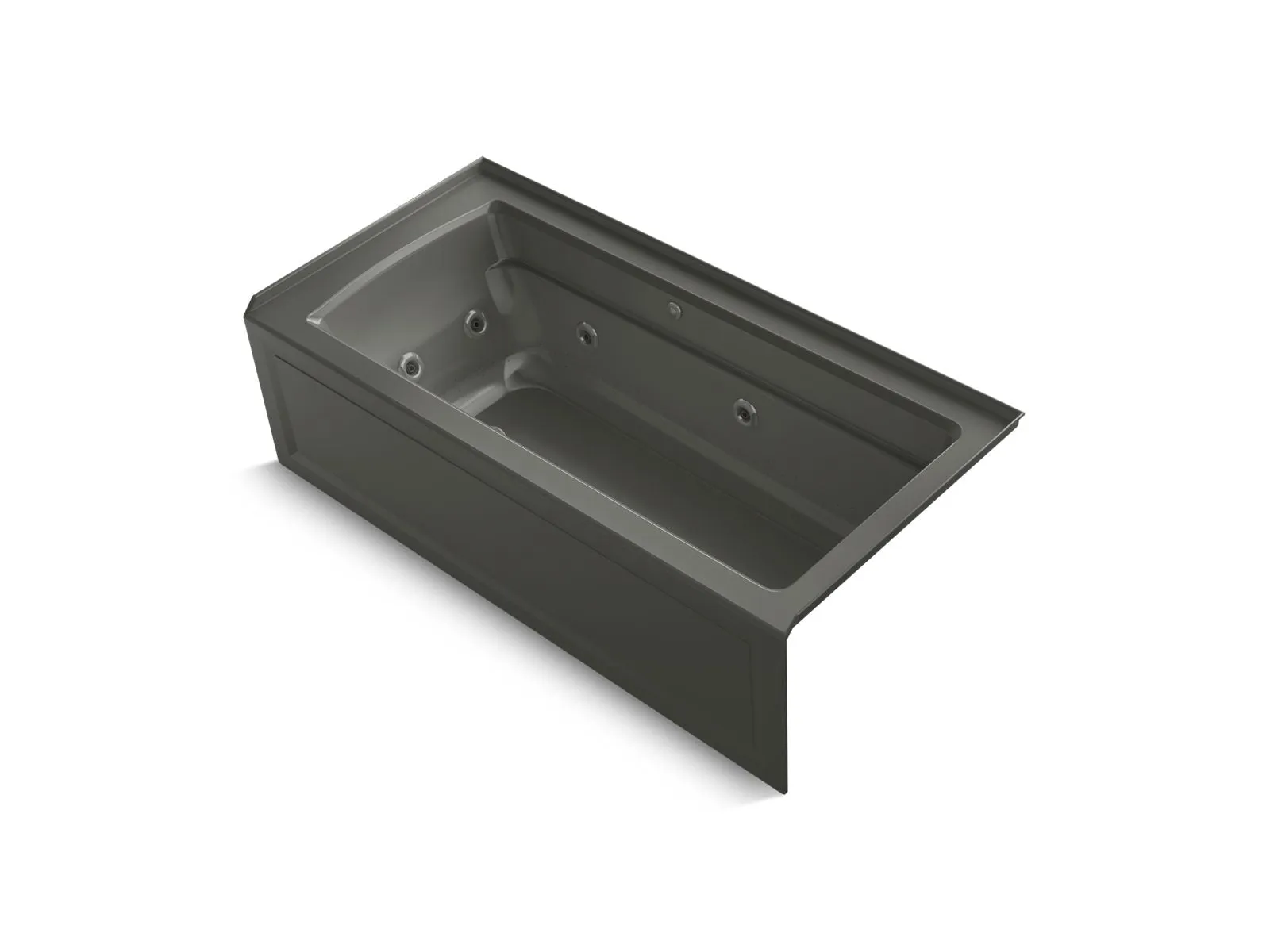 KOHLER K-1949-XGHRA Archer 66" x 32" alcove Heated BubbleMassage air bath and whirlpool, right drain