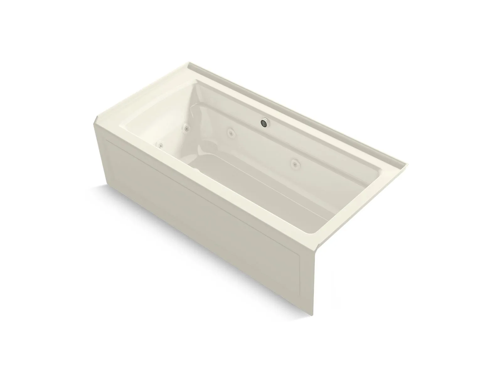 KOHLER K-1949-XGHRA Archer 66" x 32" alcove Heated BubbleMassage air bath and whirlpool, right drain