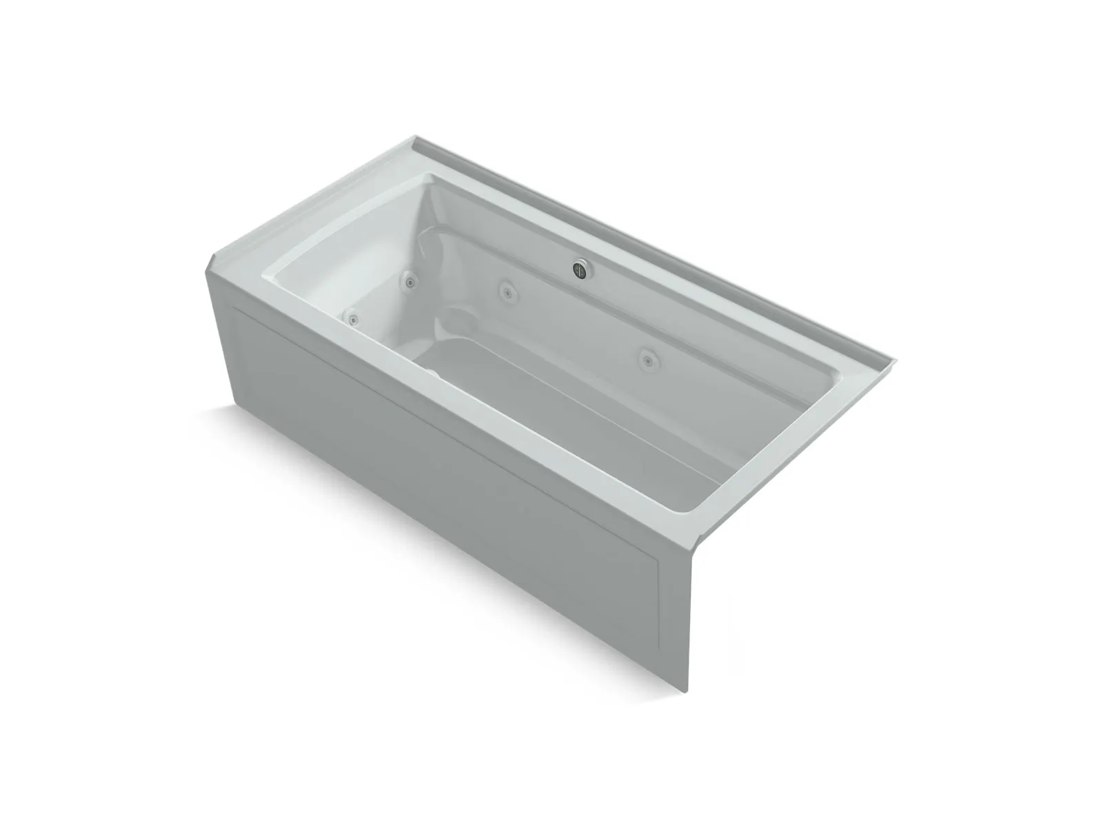 KOHLER K-1949-XGHRA Archer 66" x 32" alcove Heated BubbleMassage air bath and whirlpool, right drain