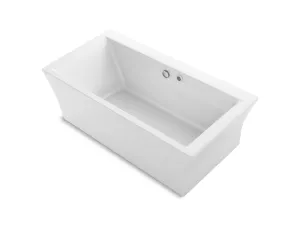 KOHLER K-1959-GHW Stargaze 72" x 36" freestanding Heated BubbleMassage air bath with Bask heated surface and fluted shroud