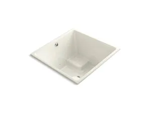 KOHLER K-1969-GH Underscore Cube 48" x 48" Heated BubbleMassage air bath with center drain