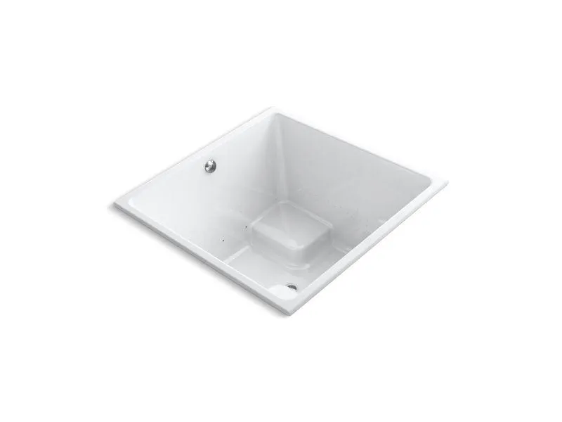 KOHLER K-1969-GH Underscore Cube 48" x 48" Heated BubbleMassage air bath with center drain