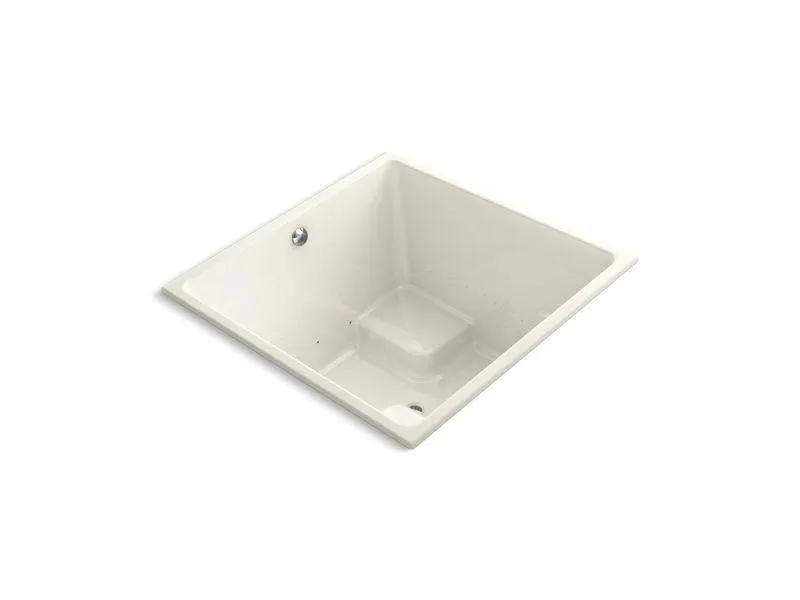 KOHLER K-1969-GH Underscore Cube 48" x 48" Heated BubbleMassage air bath with center drain