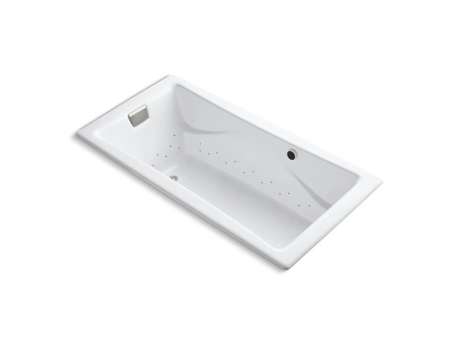 KOHLER K-865-GHBN Tea-for-Two 71-3/4" x 36" drop-in Heated BubbleMassage air bath