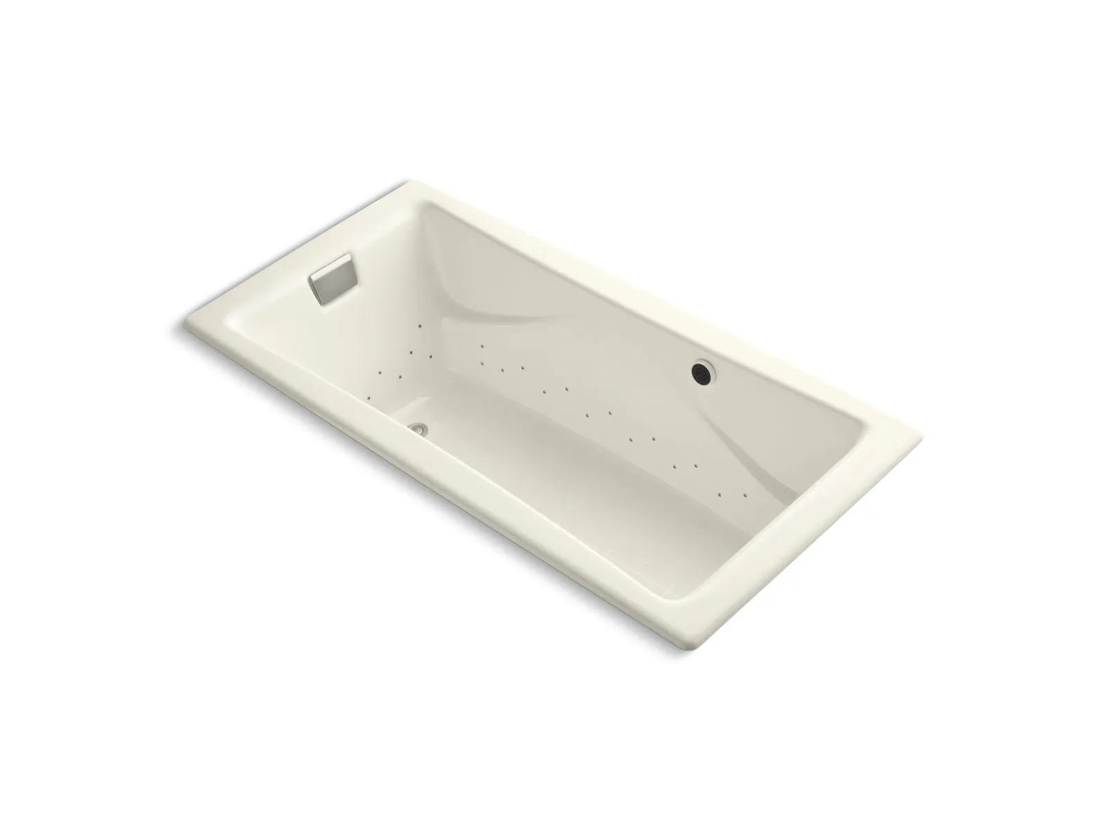 KOHLER K-865-GHBN Tea-for-Two 71-3/4" x 36" drop-in Heated BubbleMassage air bath