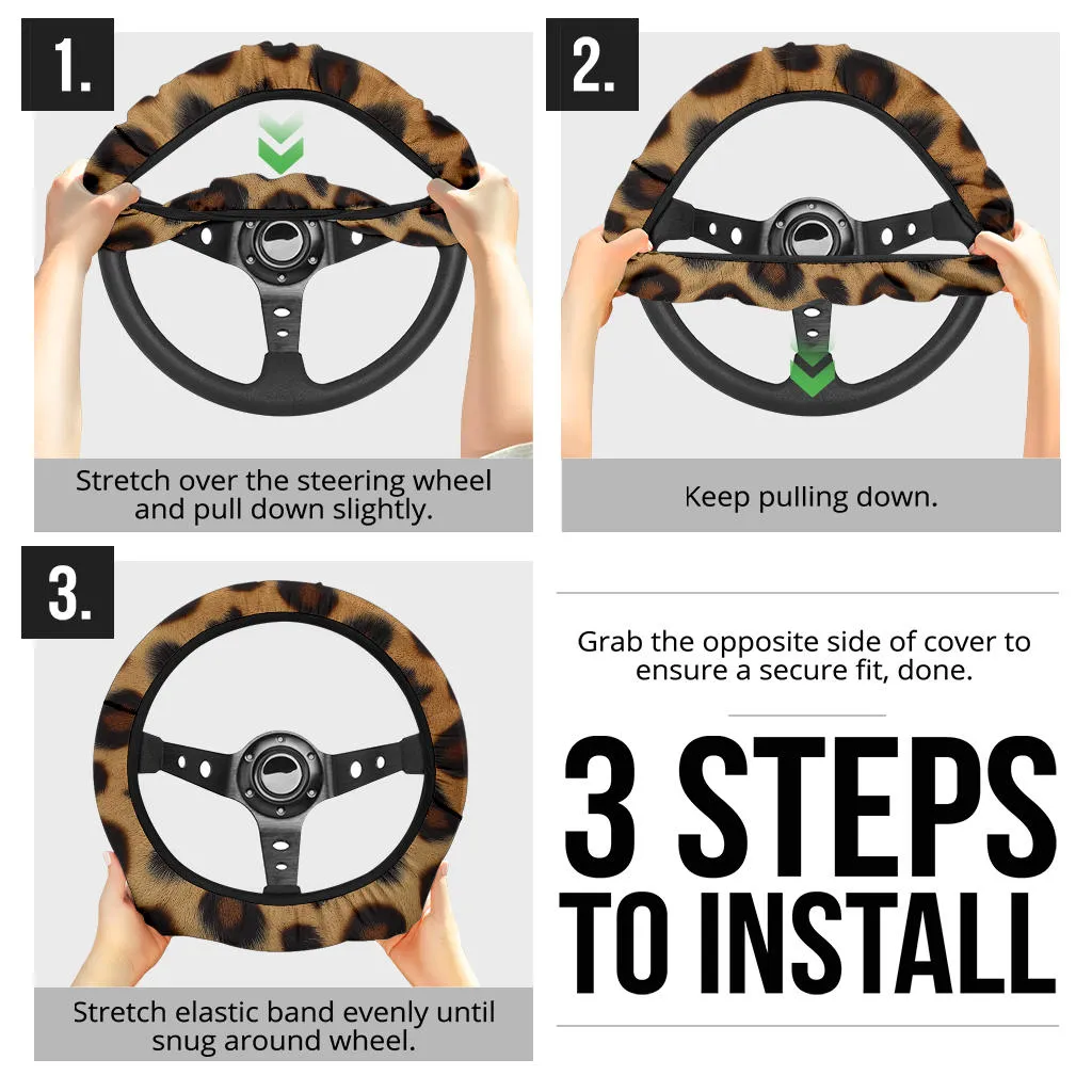 Leopard Steering Wheel Cover