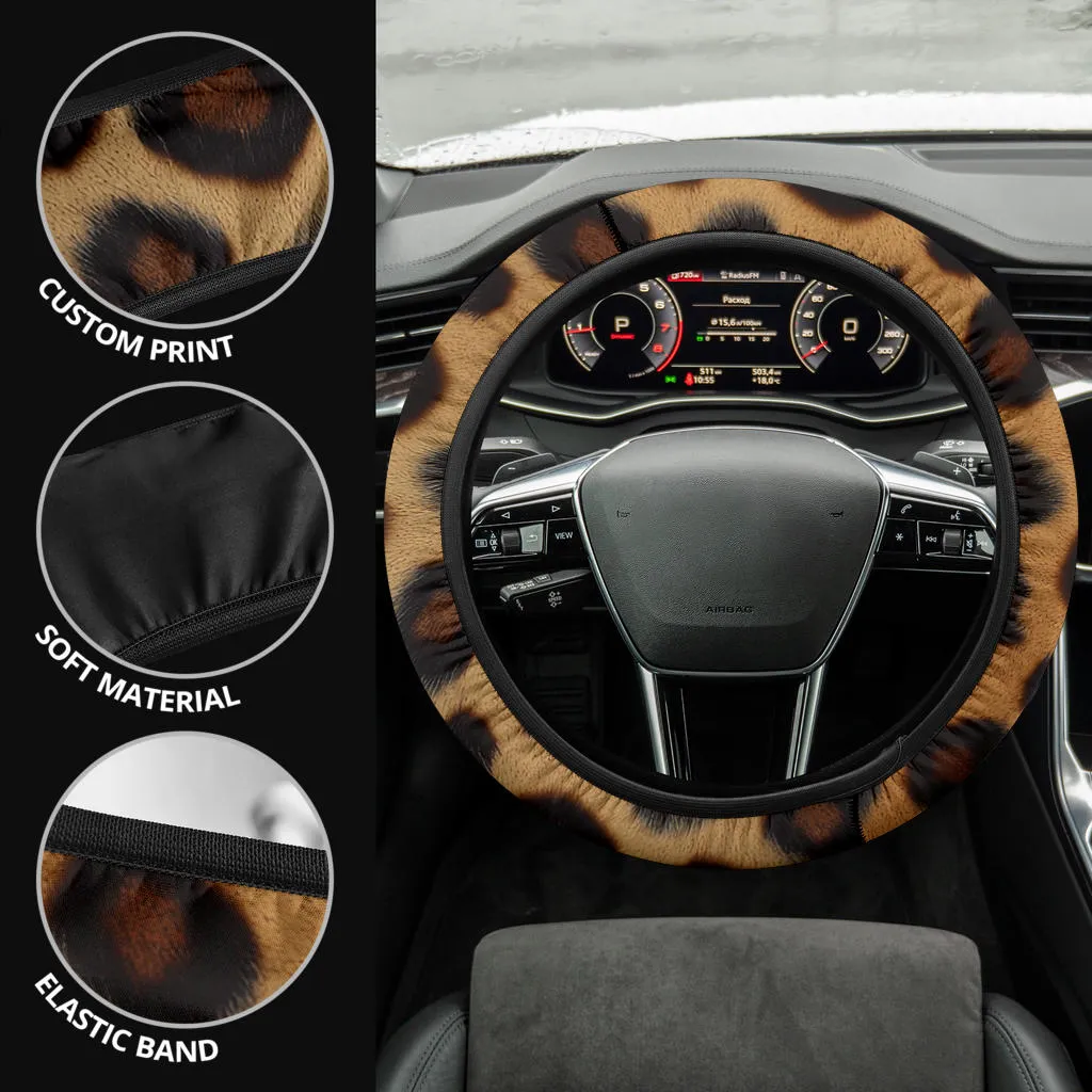 Leopard Steering Wheel Cover