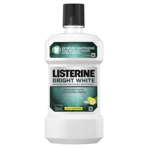 Listerine Bright White Multi-Action Whitening Mouthwash 500mL - Clearance