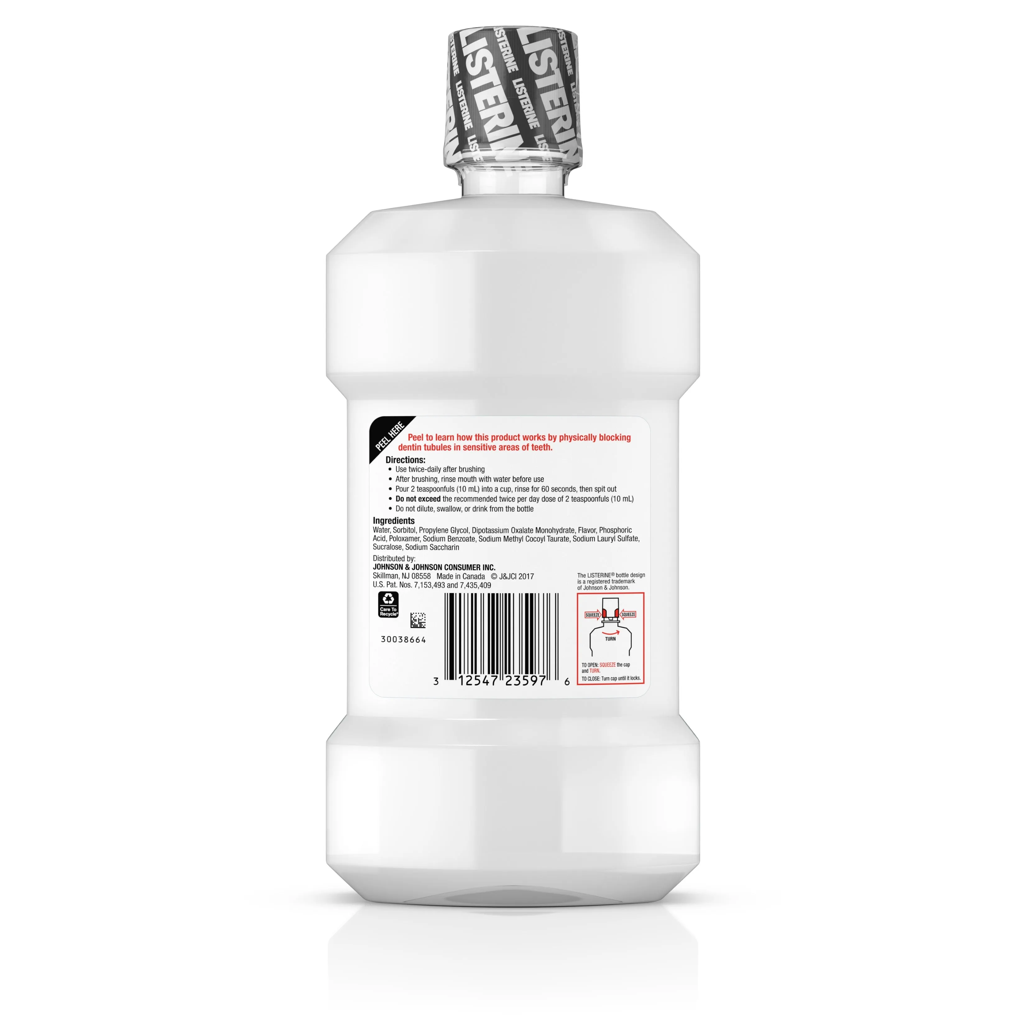 Listerine Sensitivity Zero Alcohol Mouthrinse, Fresh Mint