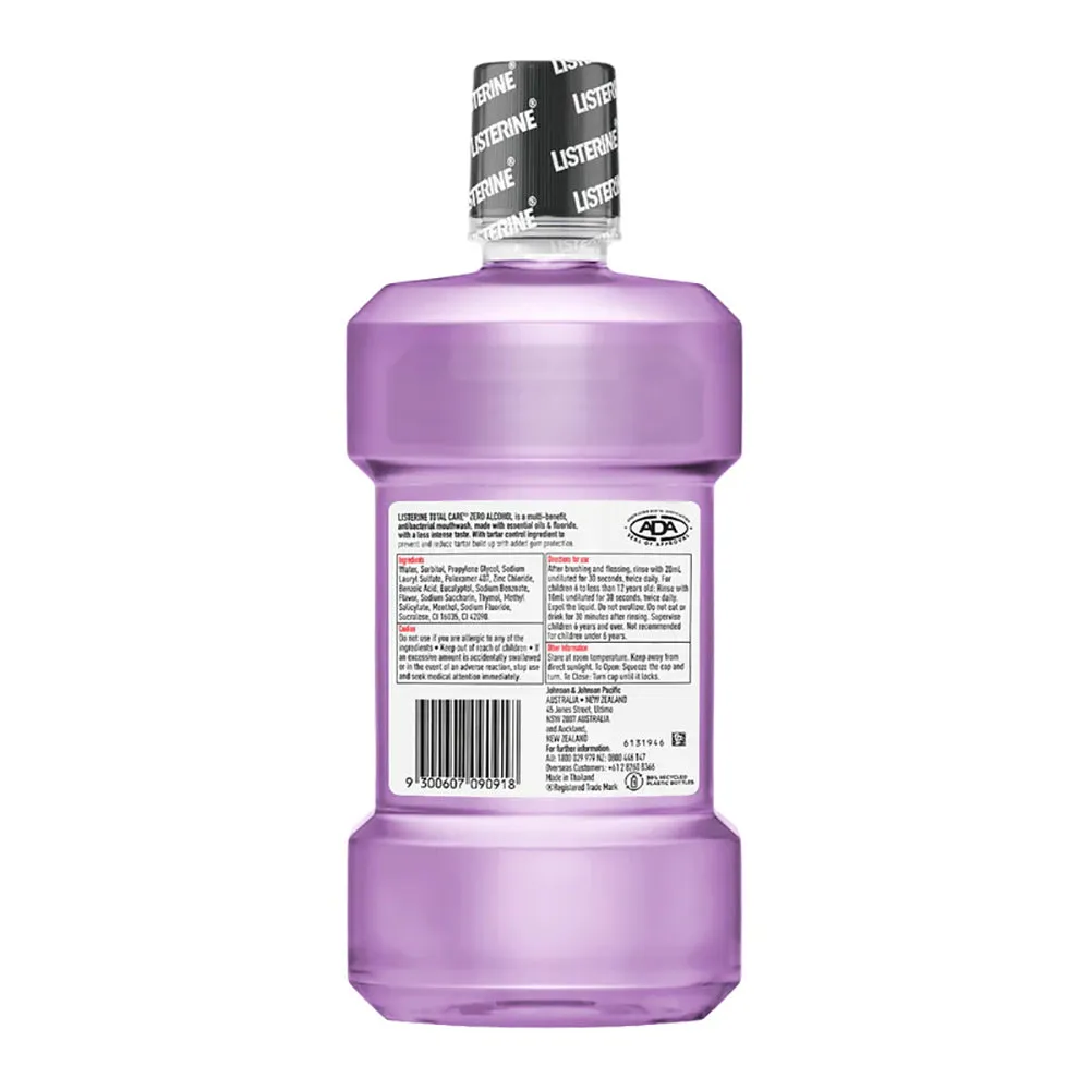 Listerine Total Care Zero Alcohol Mouthwash - Purple, 1L