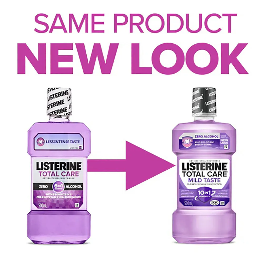 Listerine Total Care Zero Alcohol Mouthwash - Purple, 1L