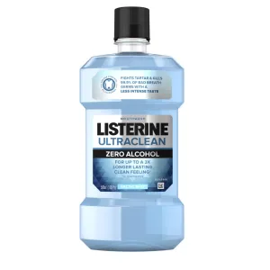 Listerine Ultraclean Zero Alcohol Mouthwash, Arctic Mint, 500 mL