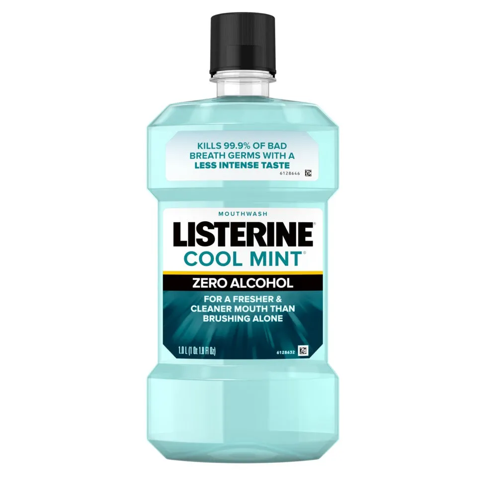 Listerine Zero Alcohol Cool Mint Mouthwash, 1 L