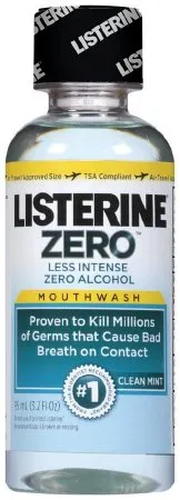 Listerine Zero Mouthwash, Clean Mint 3.20 oz