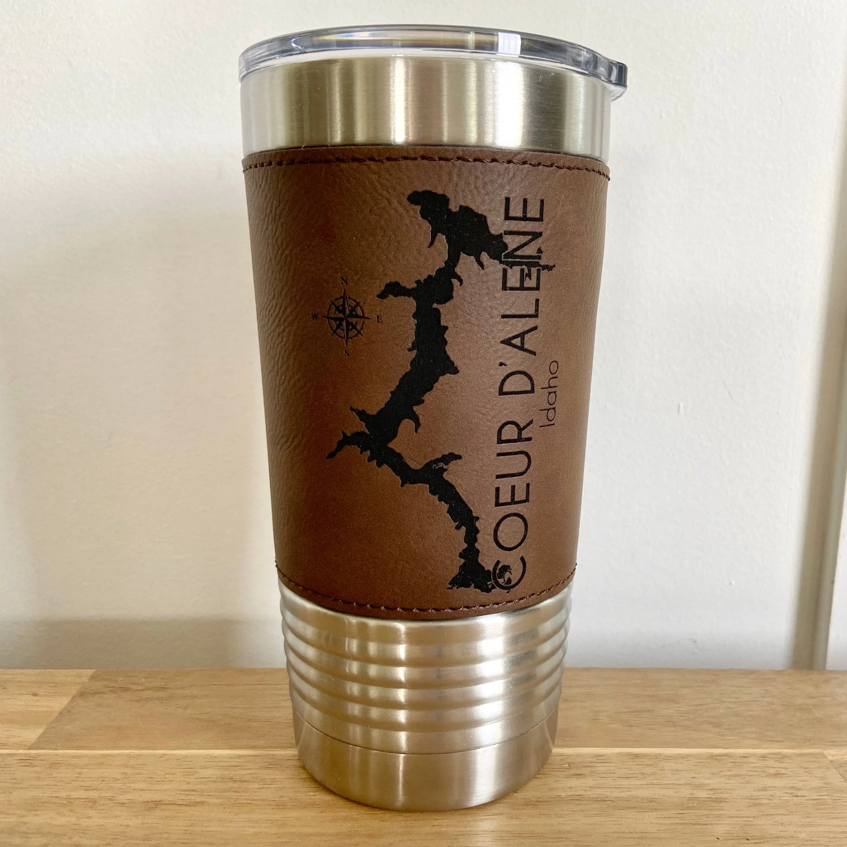 Logo or Custom Design 20oz Leatherette Double Wall Insulated Idaho Tumbler